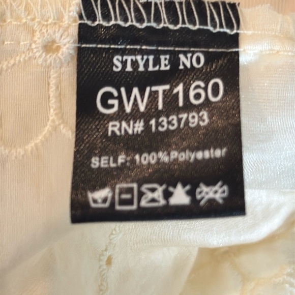 Porter Collective Cream Lace & Pearl Oversized Balloon Sleeve Shirt Size M - Picture 11 of 15